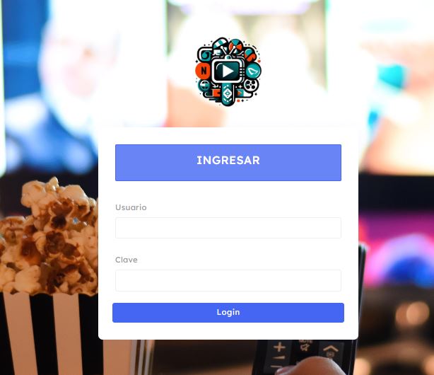 Plataforma para revendedores de streaming con acceso mediante usuario y contraseña