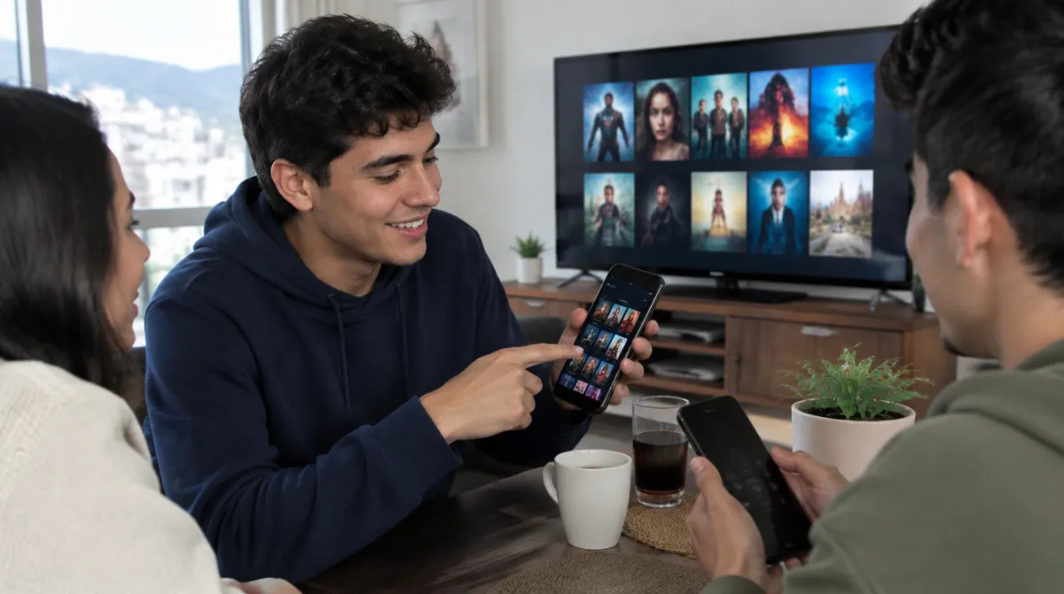 Joven en Colombia vendiendo cuentas de Amazon Prime Video a sus amigos desde el celular